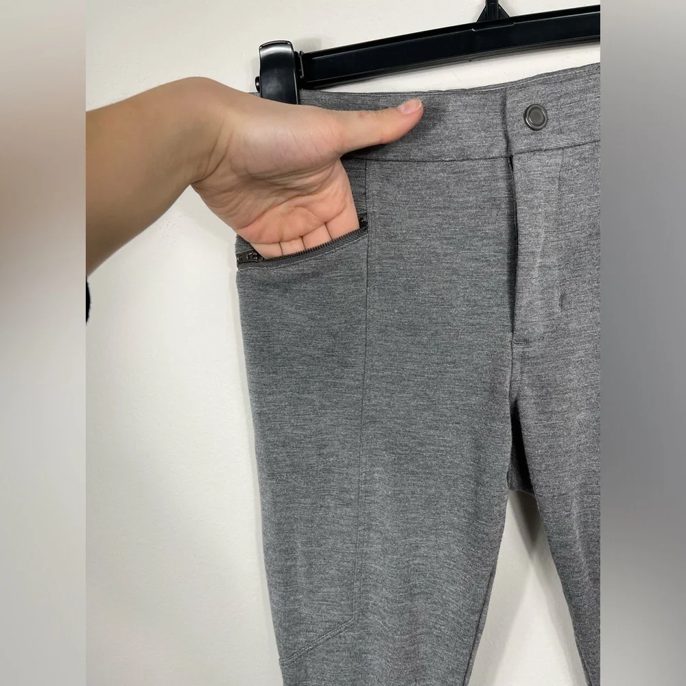 Athleta Ponte Moto 2.0 Skinny Ankle Mid Rise Grey Pants Women's Size 2 - Picture 11 of 16